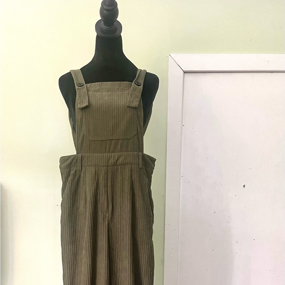 Green Corduroy Overalls